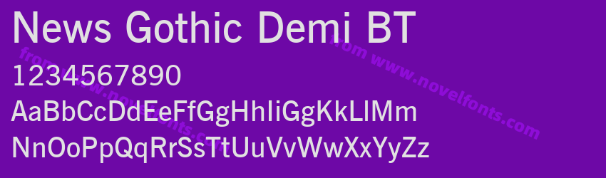 News Gothic Demi BTPreview