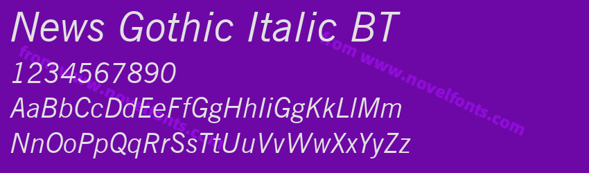 News Gothic Italic BTPreview