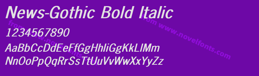 News-Gothic Bold ItalicPreview