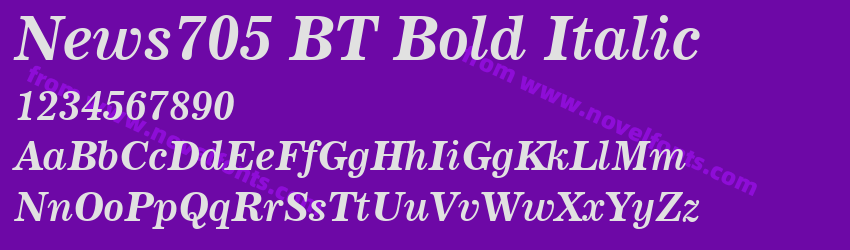 News705 BT Bold ItalicPreview