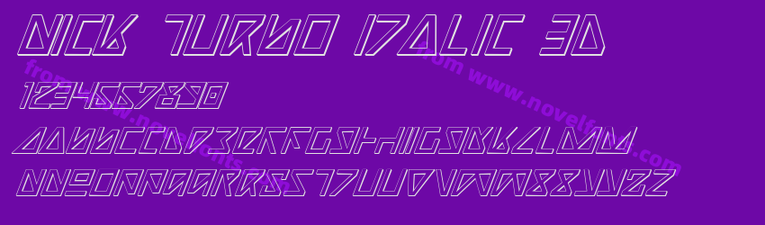 Nick Turbo Italic 3DPreview