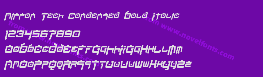 Nippon Tech Condensed Bold ItalicPreview