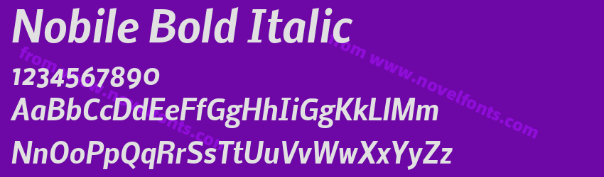 Nobile Bold ItalicPreview