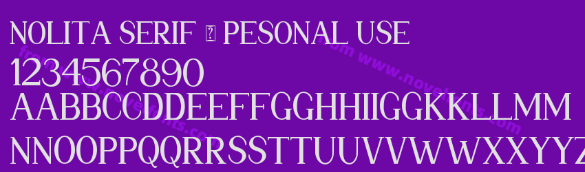 Nolita Serif - Pesonal UsePreview