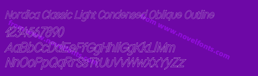 Nordica Classic Light Condensed Oblique OutlinePreview