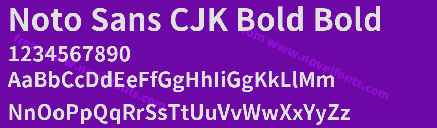 Noto Sans CJK Bold BoldPreview