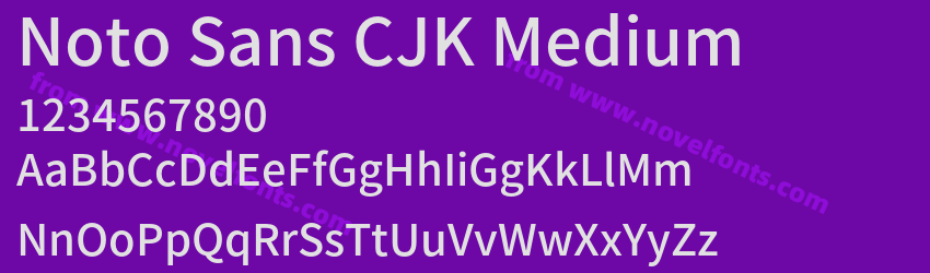 Noto Sans CJK MediumPreview