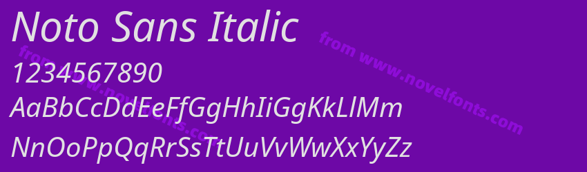 Noto Sans ItalicPreview