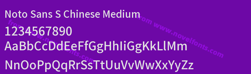 Noto Sans S Chinese MediumPreview