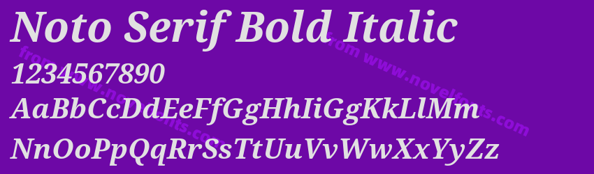 Noto Serif Bold ItalicPreview