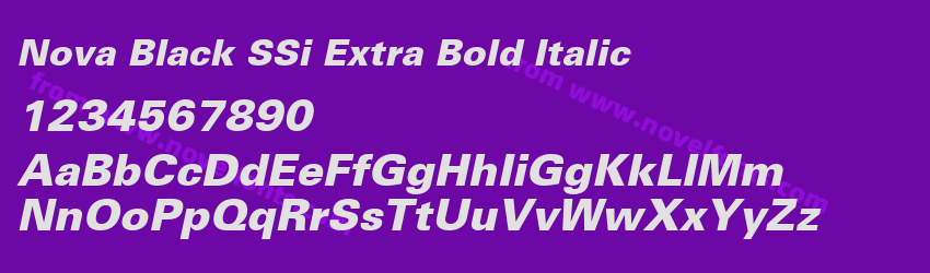 Nova Black SSi Extra Bold ItalicPreview