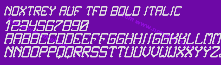 Noxtrey Auf tfb bold ItalicPreview