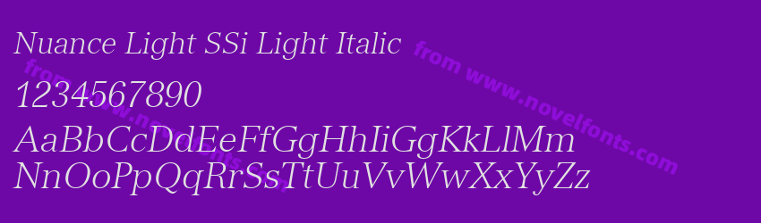 Nuance Light SSi Light ItalicPreview