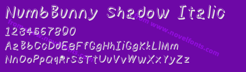 NumbBunny Shadow ItalicPreview