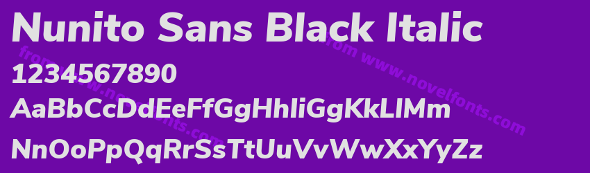 Nunito Sans Black ItalicPreview