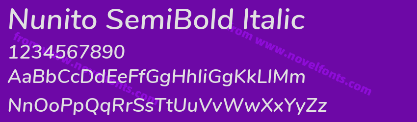 Nunito SemiBold ItalicPreview