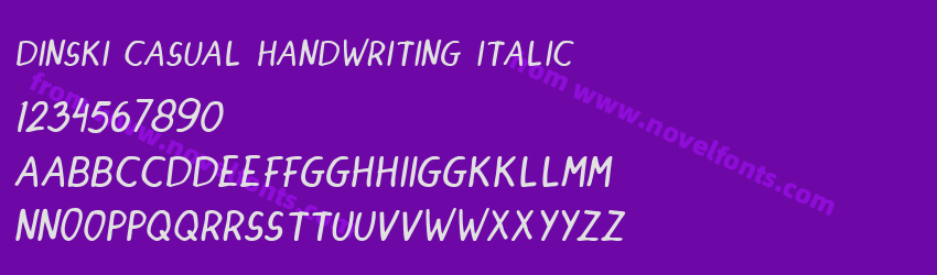 DINSKI CASUAL HANDWRITING ItalicPreview