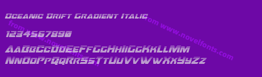 Oceanic Drift Gradient ItalicPreview