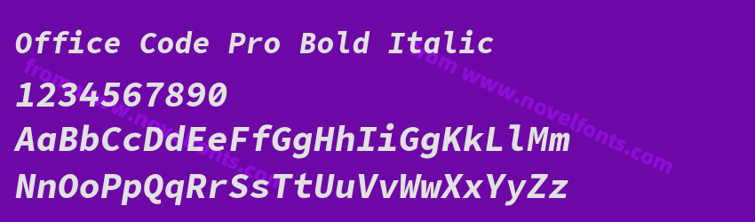 Office Code Pro Bold ItalicPreview