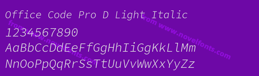 Office Code Pro D Light ItalicPreview