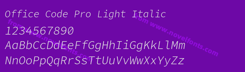 Office Code Pro Light ItalicPreview