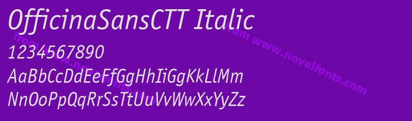 OfficinaSansCTT ItalicPreview