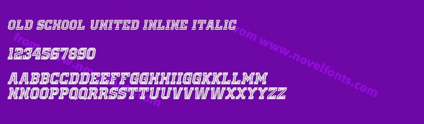 Old School United Inline ItalicPreview