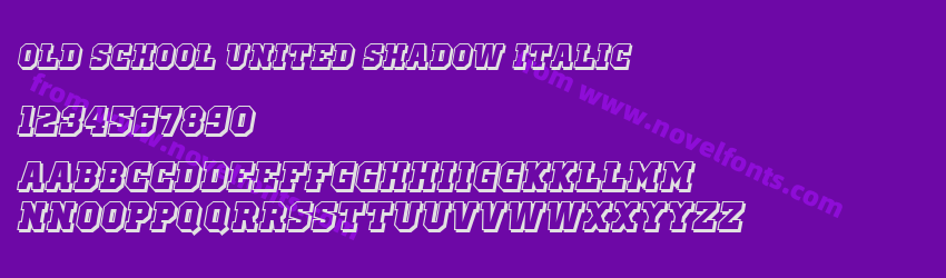 Old School United Shadow ItalicPreview