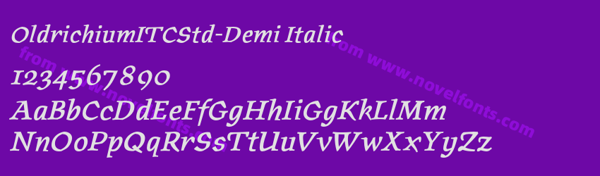 OldrichiumITCStd-Demi ItalicPreview