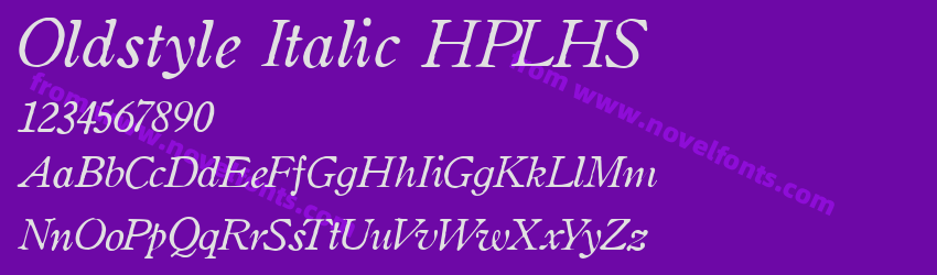 Oldstyle Italic HPLHSPreview