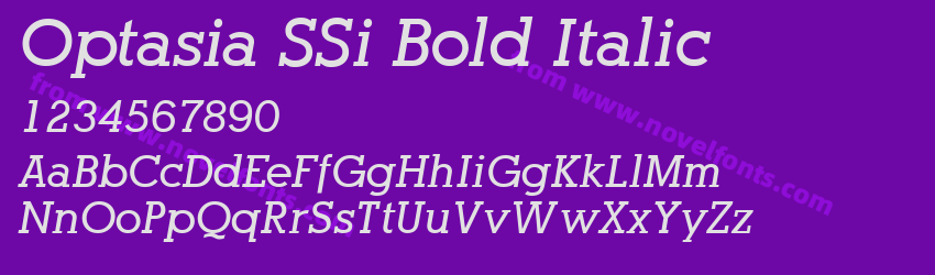 Optasia SSi Bold ItalicPreview