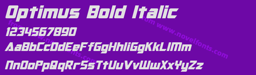 Optimus Bold ItalicPreview