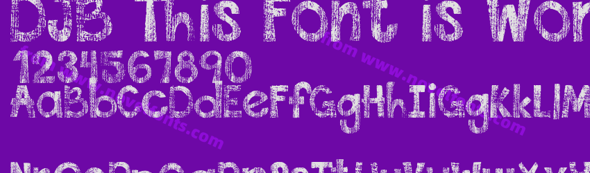 DJB This Font is WornPreview