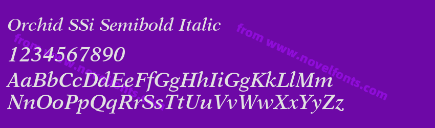 Orchid SSi Semibold ItalicPreview