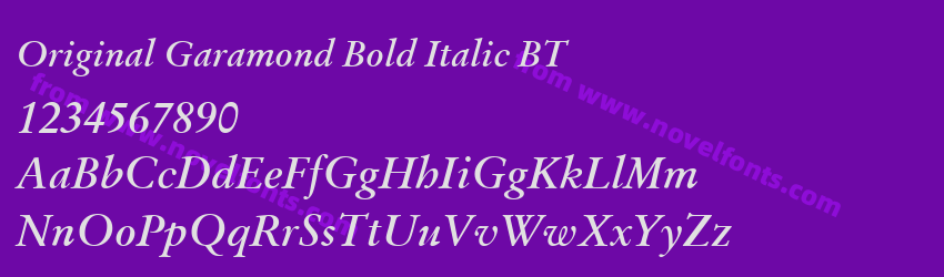 Original Garamond Bold Italic BTPreview