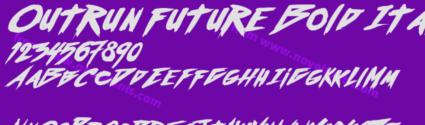 Outrun future Bold ItalicPreview