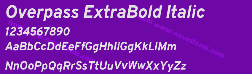 Overpass ExtraBold ItalicPreview