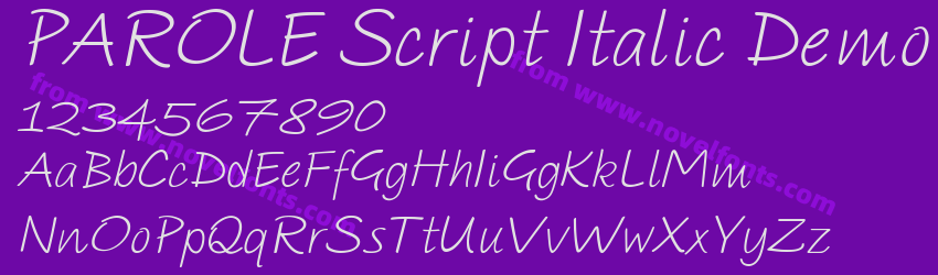 PAROLE Script Italic DemoPreview