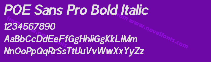 POE Sans Pro Bold ItalicPreview