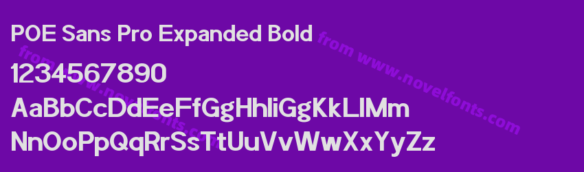 POE Sans Pro Expanded BoldPreview