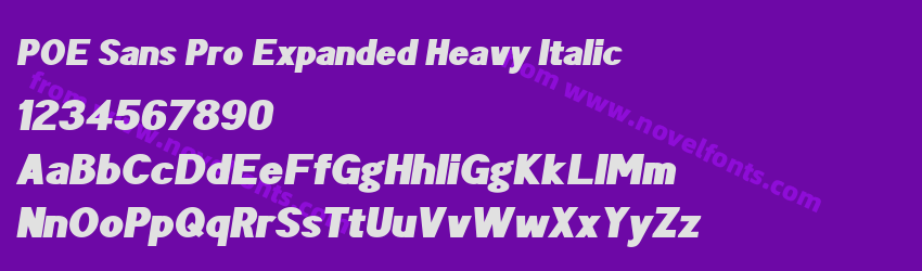 POE Sans Pro Expanded Heavy ItalicPreview