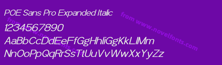 POE Sans Pro Expanded ItalicPreview