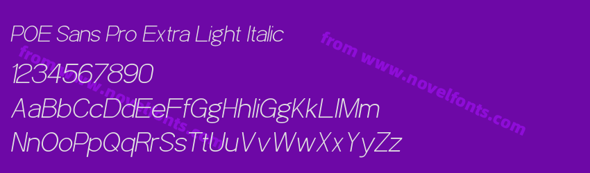 POE Sans Pro Extra Light ItalicPreview