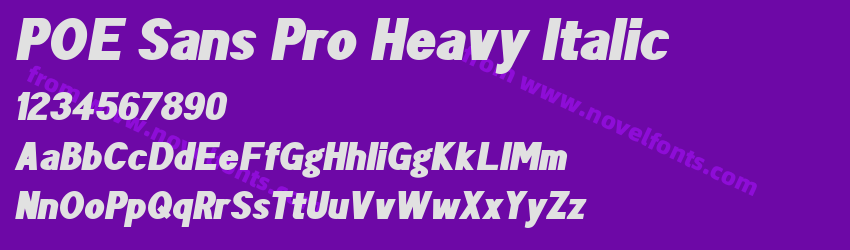 POE Sans Pro Heavy ItalicPreview