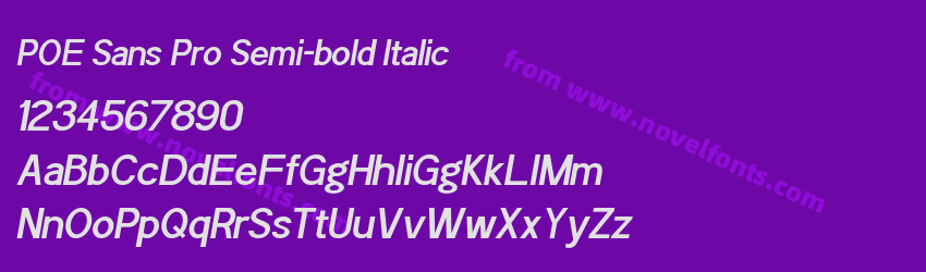 POE Sans Pro Semi-bold ItalicPreview