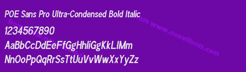 POE Sans Pro Ultra-Condensed Bold ItalicPreview