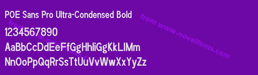 POE Sans Pro Ultra-Condensed BoldPreview