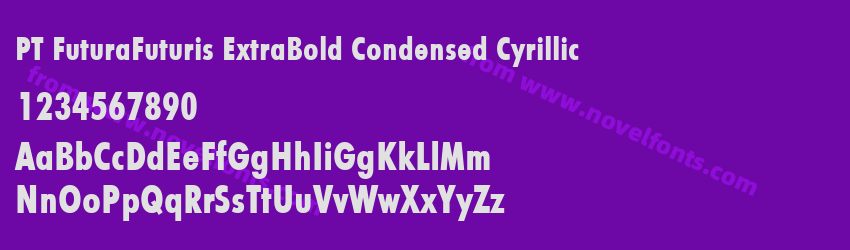 PT FuturaFuturis ExtraBold Condensed CyrillicPreview