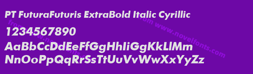 PT FuturaFuturis ExtraBold Italic CyrillicPreview