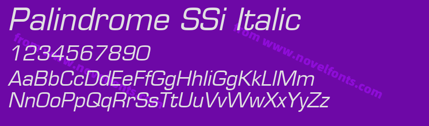 Palindrome SSi ItalicPreview